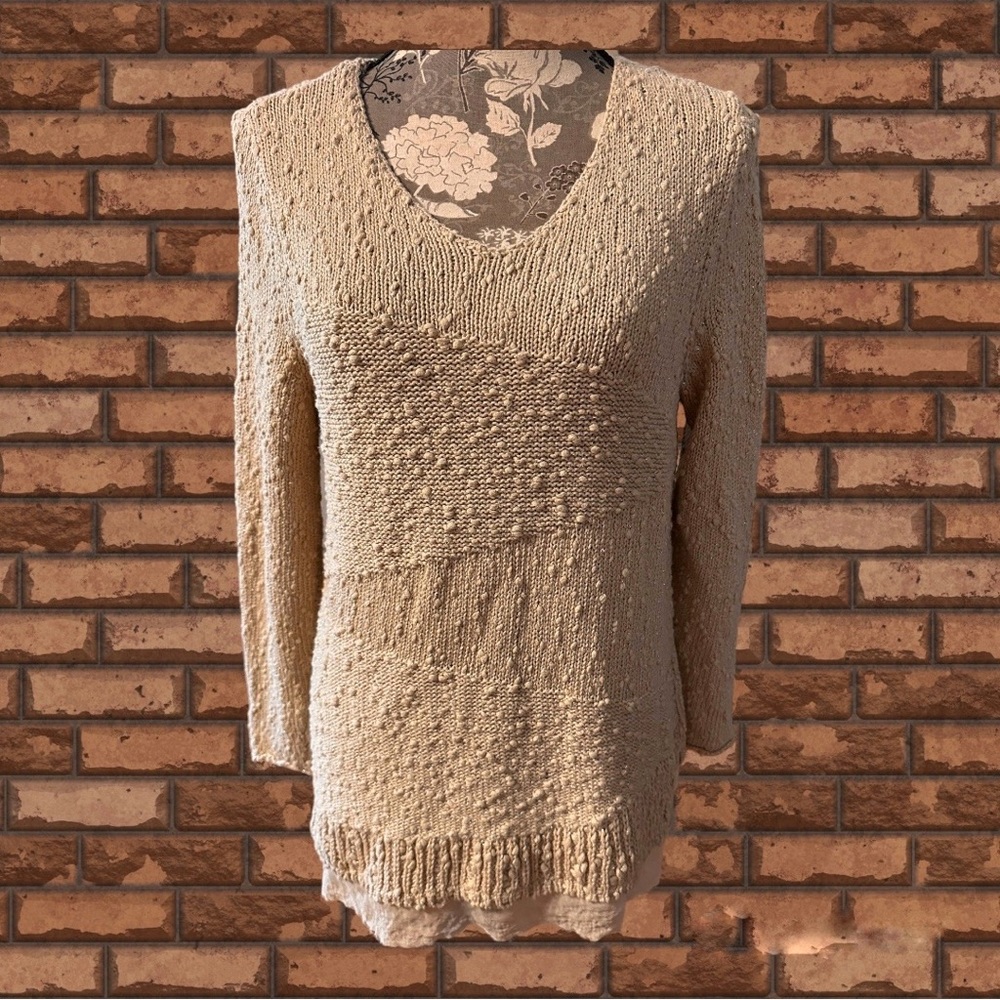 Chicos Beige Sweater size 2
